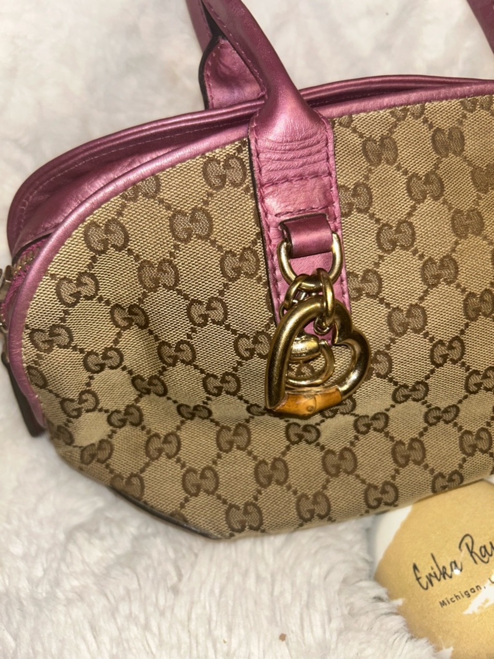 SOLD Gucci GG Canvas Heart Bit Bag - Picture 6 of 16